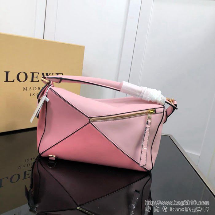 LOEWE羅意威 拼色熱銷款 puzzle bag 可折疊 牛皮手提肩背包 大小號 L0153  jdl1246